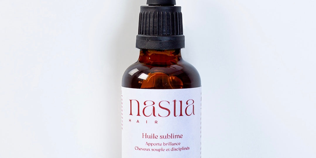 Huile sublime capillaire 100% vegan Nastia Hair – soin finissant à l'argan, macadamia, jojoba et CBD certifié bio