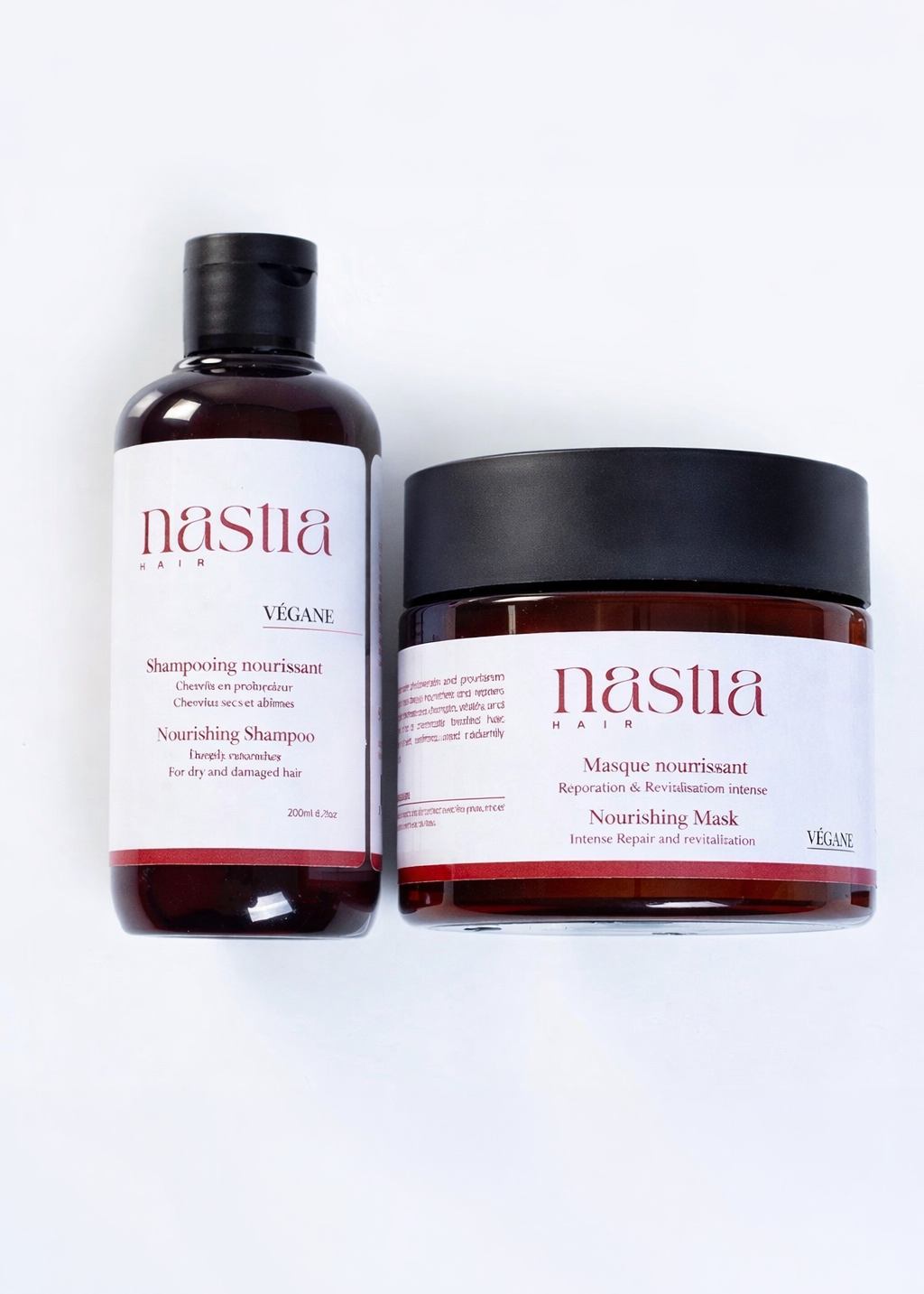 Duo routine shampooing sans sulfate et masque réparateur cheveux abîmé